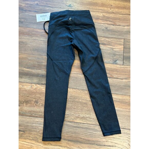 Zyia Blk Shimmer Drawstring Leggings Junior Size 0 - Picture 2 of 7